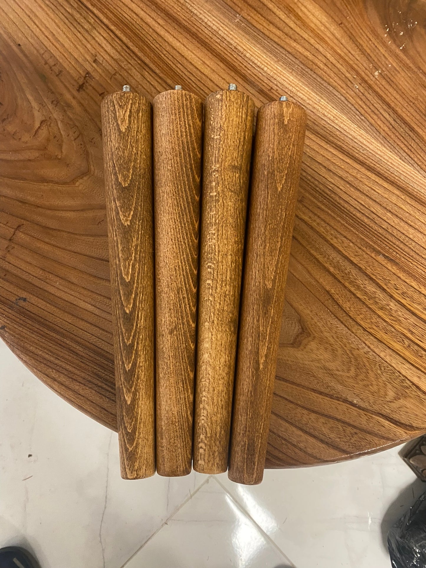 Tapered Beech Wood Legs (Set of 4) 2" Top / 1" Bottom Customization Available