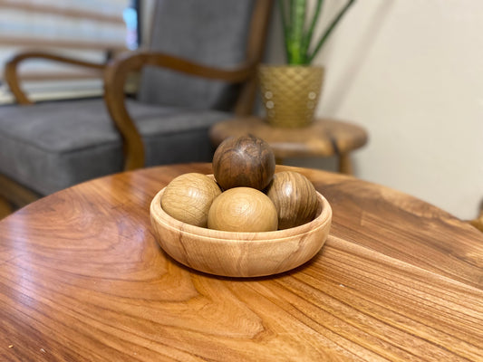 Wood Balls (Set of 5) Wood Home Decor 2" Diameter