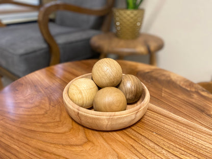 Wood Balls (Set of 5) Wood Home Decor 2" Diameter