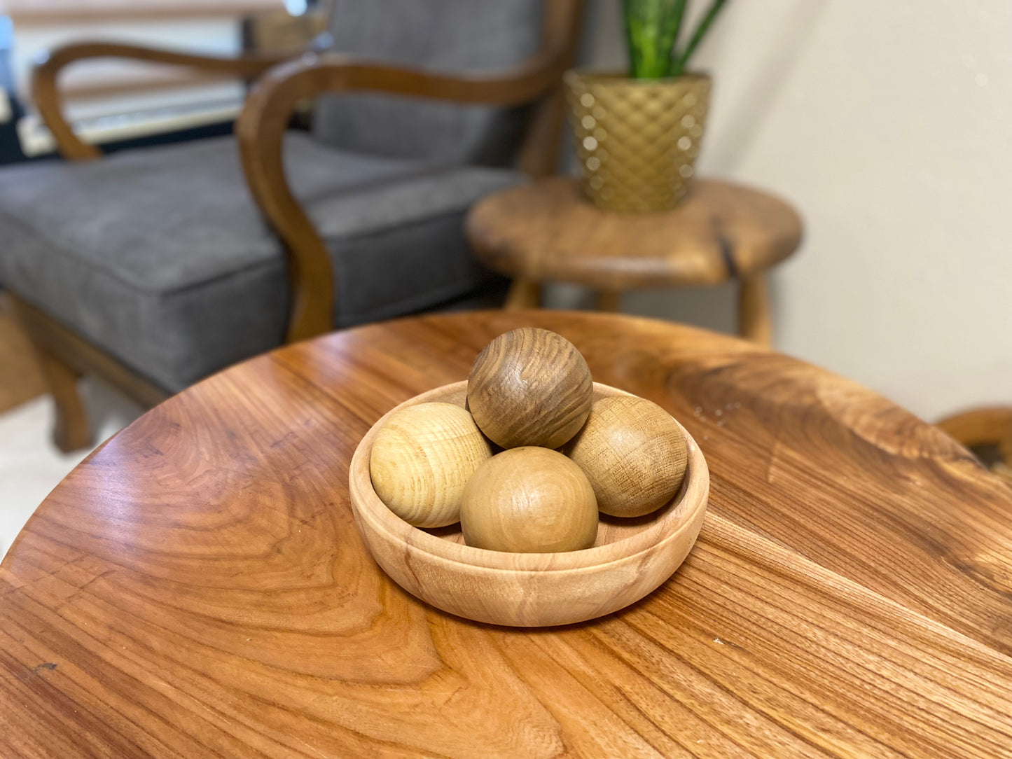 Wood Balls (Set of 5) Wood Home Decor 2" Diameter