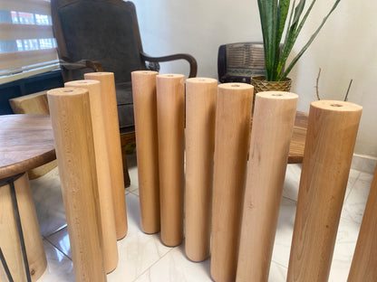 Cylinder Legs a Set of 4 for Dining Tables Heavy Tables Solid Wood Table Legs Wood Legs for Heavy DIY Custom Legs