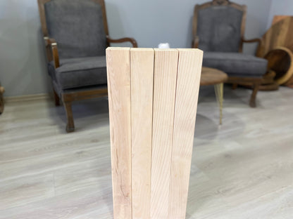 3" Square Ash Wood Legs (A set of 4) for Heavy Tables with Mounting Apparatus