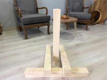 3" Square Ash Wood Legs (A set of 4) for Heavy Tables with Mounting Apparatus