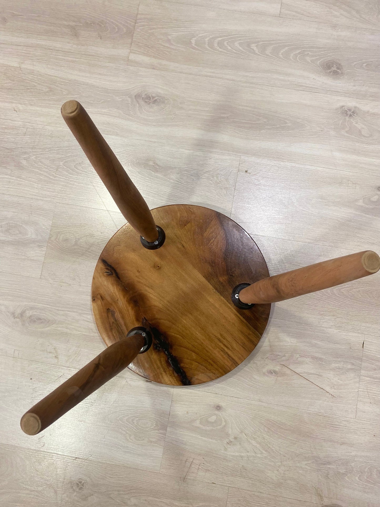 Modern Walnut Coffee Table Legs - Tapered Design with Swelling Middle - (Finished or Unfinished) - Perfect for Coffee, Side, and End Tables