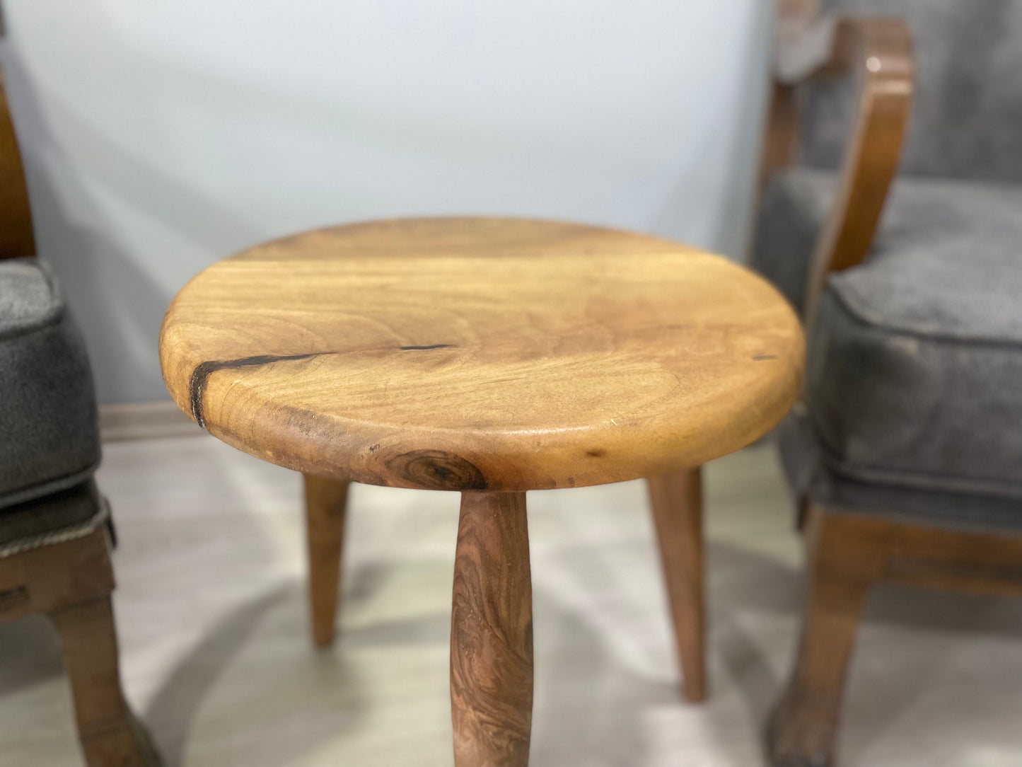 Modern Walnut Coffee Table Legs - Tapered Design with Swelling Middle - (Finished or Unfinished) - Perfect for Coffee, Side, and End Tables