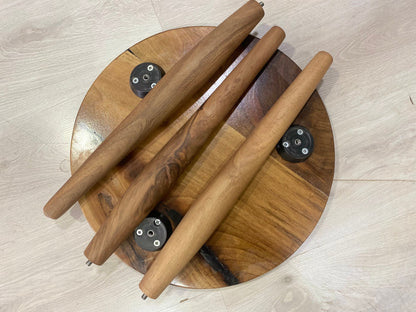 Modern Walnut Coffee Table Legs - Tapered Design with Swelling Middle - (Finished or Unfinished) - Perfect for Coffee, Side, and End Tables