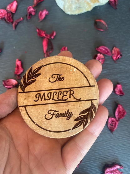 Custom Beech Wood Coasters & Magnets - Personalized Wedding Favors, Solid 3" Wood, Bulk Guest Gifts